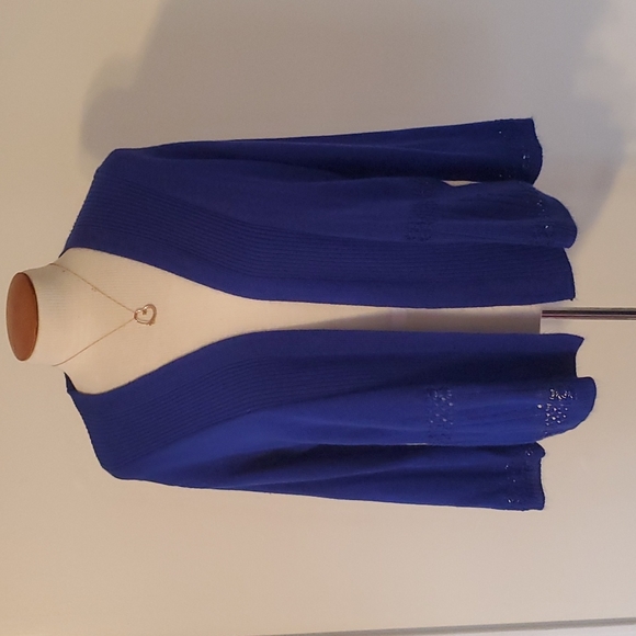 Sweaterworks Sweaters - Sweaterworks, royal blue, long-sleeve, acrylic, sweater, size large